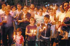Pro-Anna supporters take out a candlelight march in Haridwar on Friday.