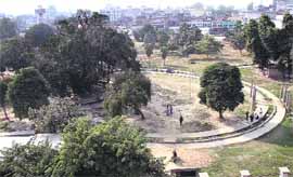 A view of Nehru Garden, whose renovation lies incomplete, in Jalandhar.