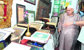 Governor Aziz Qureshi at an exhibition in Dehradun on Saturday