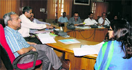 Chief Secretary Alok Kumar Jain at a meeting in Dehradun on Saturday.