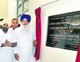 Punjab Transport Minister Ajit Singh Kohar with MLA Pargat Singh at the inauguration of the new administrative block of the Punjab Roadways in Jalandhar on Saturday.