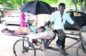 Shambhu with his son Sonu.