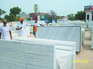 There are as many as 55 shops in Bhucho Khurd selling a variety of stones and marble.