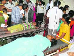 The injured at the GMSH-16 in Chandigarh. 