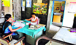 Employees of a government dispensary on duty even on a Sunday