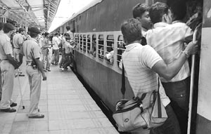 A view of Chandigarh railway station, which does not have the usual rush as only a small number of trains leave for select destinations. No Punjab district has a direct link with the state capital.