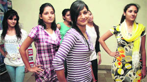Participants during the audition of a talent hunt Taalash-e-Hunnar in Jammu on Monday. 
