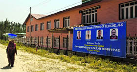 The Government Unani Hospital in Srinagar.
