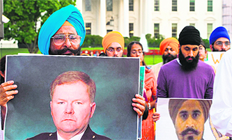 A gathering in Washington DCs Lafayatte Park in remembrance of the Wisconsin Gurdwara Shootings.