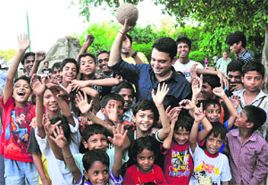 Siddhartha Upadhyay with his students