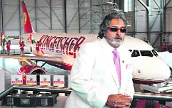 Kingfisher Airlines and UB Group chairman Vijay Mallya