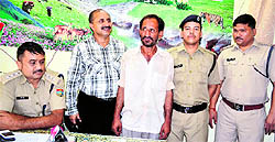 Kidnapper Rajan Sharma in police custody in Haridwar on Saturday