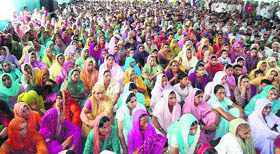 BJP workers training camp in progress at Nurpur on Friday.