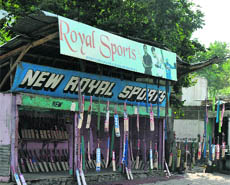 Threat of demolition looms large over these shops selling cricket bats for the widening of the National Highway 1-A in Anantnag. 