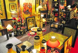 A melange of interesting interior products put up on display during an exhibition in Ludhiana. Tribune photo: Himanshu Mahajan