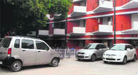 A view of a hostel at Panjab University in Chandigarh.