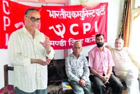 CPI leaders at a conference in Mandi on Sunday
