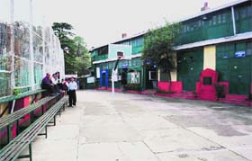 RKMV College wears a deserted look in Shimla on Monday