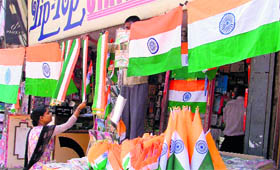 Saffron, white and green have pervaded the city markets ahead of Independence Day.