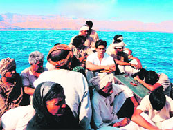 A still from the movie Swadesh