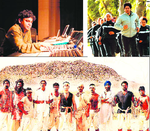 (Clockwise from left) A R Rehman, stills from Chak De India and Lagaan 