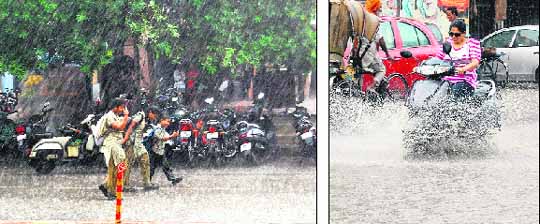 School children and commuters were caught off guard as rain lashed several parts of Amritsar on Friday. 