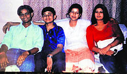 Fiza with her relatives