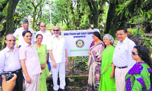 Rotarians at a function held to adopt Touch and Smell Garden at the NIVH in Dehradun on Friday.