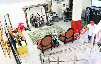 The artistically done up basement area is the focal point of Rashmi Bindras home in Chandigarh