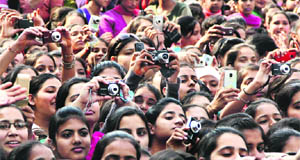 The use of digital cameras and mobile phone clicks is the in thing now, with the youth capturing memorable moments using this technology these days.