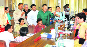 The Municipal Corporations general house meeting in progress.