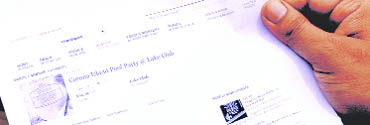 Invitation of the Corona Island party and a copy of the notice which was issued by the general manager.