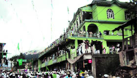 Muslims take out a religious procession in Batote