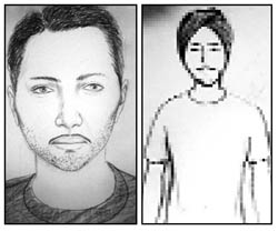 Sketches of robbers released by the police
