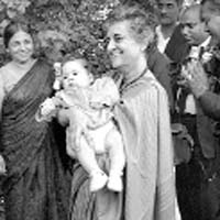 Indira Gandhi with Rahul