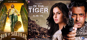 Son of Sardaar will release on Diwali (Tuesday) while Ek Tha Tiger released on August 15 (Wednesday).