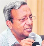 Chief Secretary Alok Jain addresses mediapersons in Dehradun on Tuesday. A Tribune photograph
