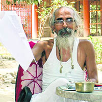 Matra Sadan founder Swami Shivanand at Jagjeetpur in Haridwar on Tuesday