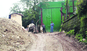 The Landour Cantonment Board area where illegal construction is allegedly going on.
