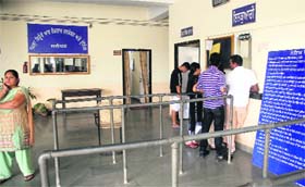 Applicants get themselves registered at the District Bureau of Employment Generation and Training in Jalandhar