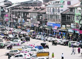 A view of the Lal Chowk area in Srinagar on Wednesday