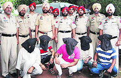 The accused in police custody in Mandi Ahmedgarh on Wednesday.