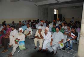 Litigants wait at the district courts as lawyers went on strike on Thursday