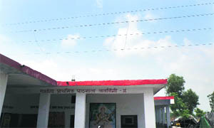 High-tension power lines pass over the Government Primary School building at Lal Singhi village in Una. 