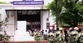Commandos outside the Nabha jail on Friday.