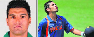  Australias Gurinder Sandhu (L) and Prashant Chopra