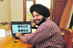Gursheel Singh Sahni battled bandwidth problems and parental indifference Photo: Vicky Gharu