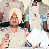 The accused in police custody at Sohana in Mohali on Saturday. 