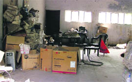 Records being stored by the education office in a classroom at a government school in Ludhiana.