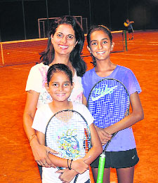 Initially, she would only go for three days, but now her interest has grown so much that we take her for personal coaching. We had thought she would lose the inclination to play, but today she practices for a minimum four hours. Tara Sidhu With Seerat (in blue)The time when India was primarily known for 